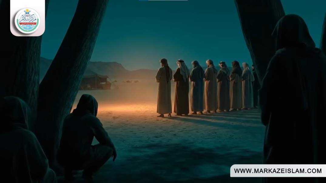  jinn listen silently while people standing in rows for prayer